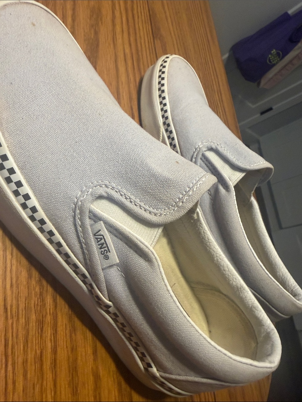 Vans Kids Slip-On Canvas Sneakers in Light Gray - Picture 4 of 4
